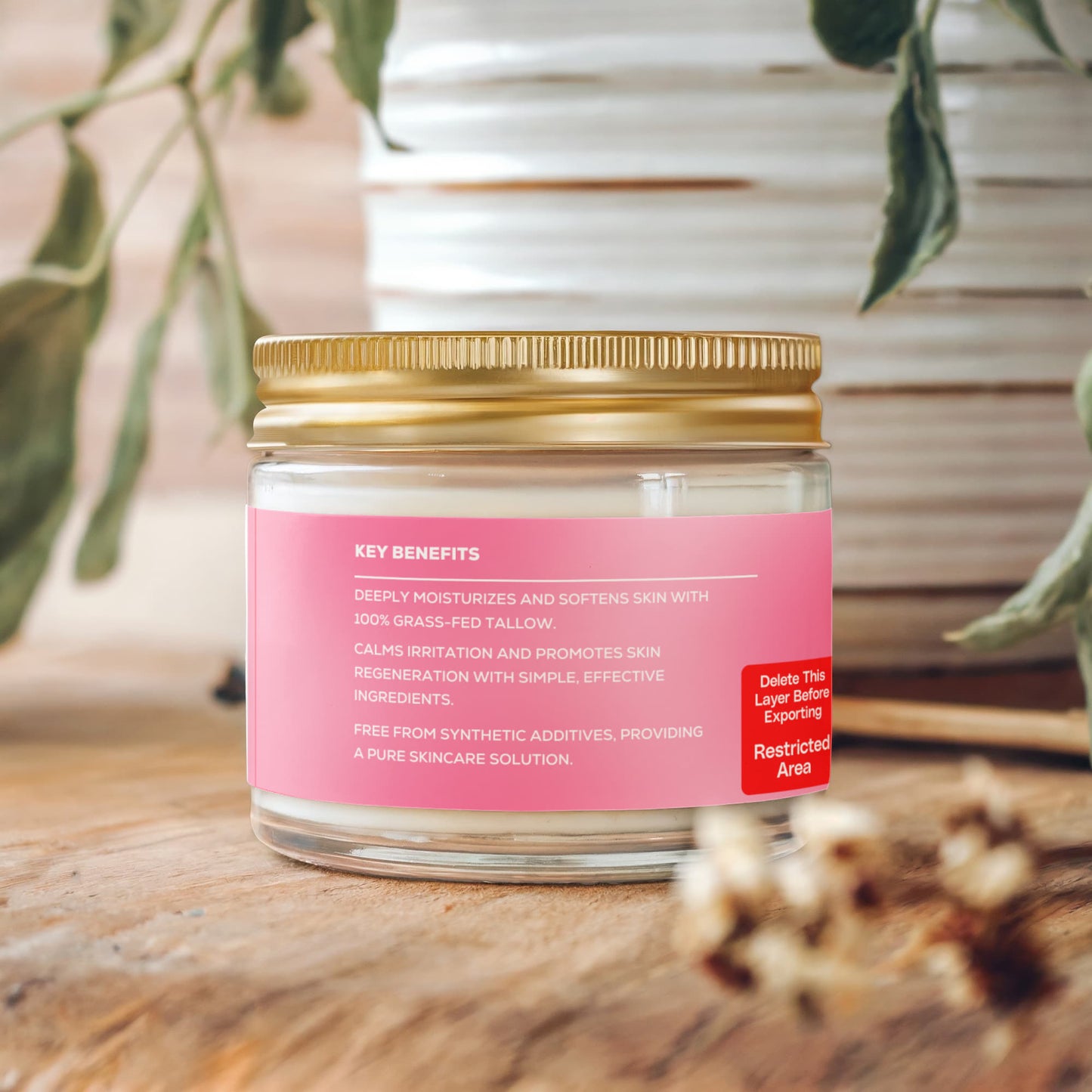 Blush Boss™ Whipped Grass-Fed Tallow Balm with Vanilla Bean