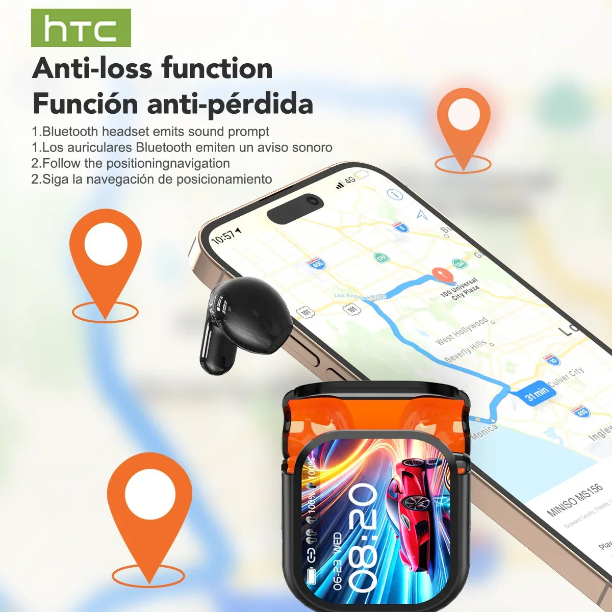 LingoBuds Pro™ – AI Wireless Earbuds | LED Display | Translate 135 Languages | Long Battery