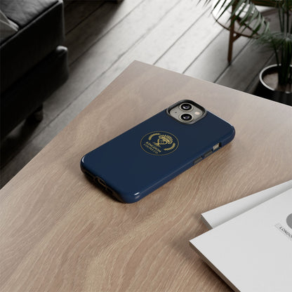 "Kingdom Couple Co.™ Personalized iPhone Case | Navy & Gold"