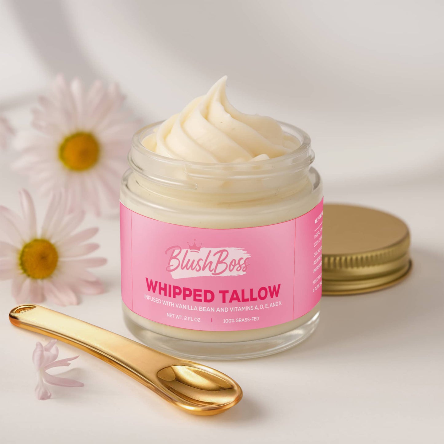 Blush Boss™ Whipped Grass-Fed Tallow Balm with Vanilla Bean
