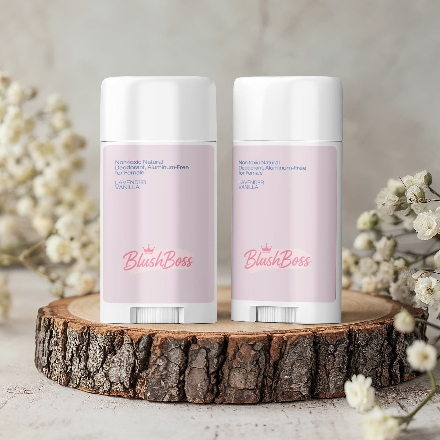 Blush Boss 2 Pack Non-toxic Natural Deodorant, Aluminum-Free