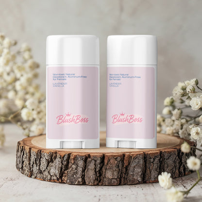 Blush Boss 2 Pack Non-toxic Natural Deodorant, Aluminum-Free