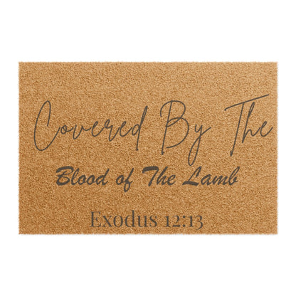 “Covered By The Blood of The Lamb Doormat”