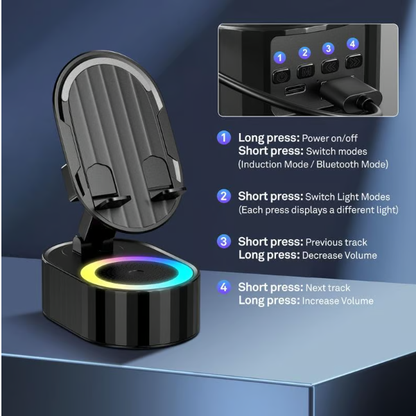 AmpStand™ Pro Cellphone stand with induction speaker