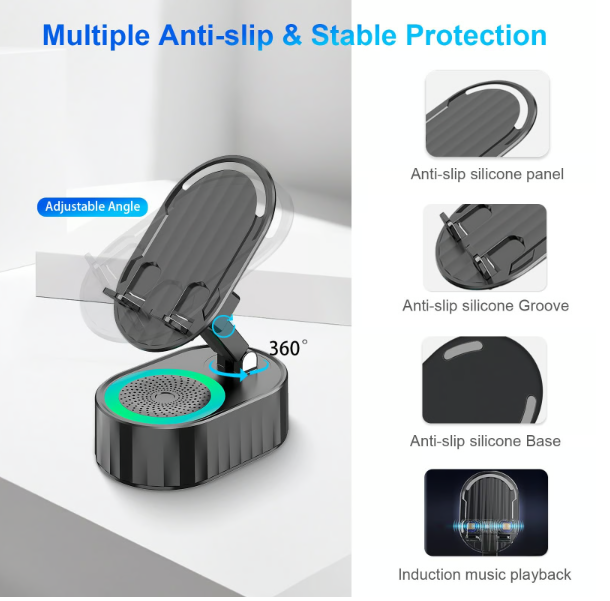 AmpStand™ Pro Cellphone stand with induction speaker